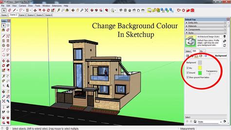change background in sketchup.